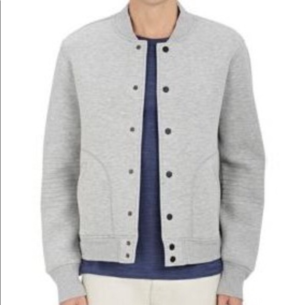 Barneys New York Cotton Blend Bomber Jacket